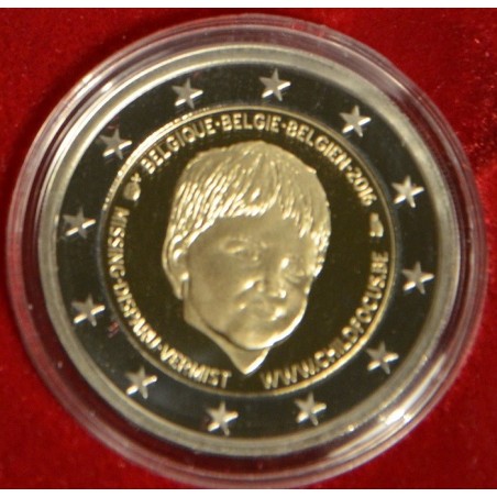 Euromince mince 2 Euro Belgicko 2016 - Dieťa v núdzi (Proof)