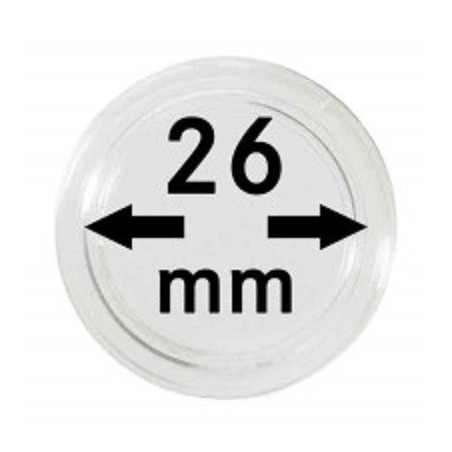 euroerme érme 26 mm Lindner kapszula 2 Eurós érmékre (100 db)