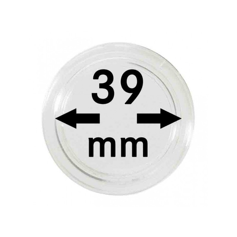 eurocoin eurocoins 39 mm Lindner coin capsules (10 pcs)