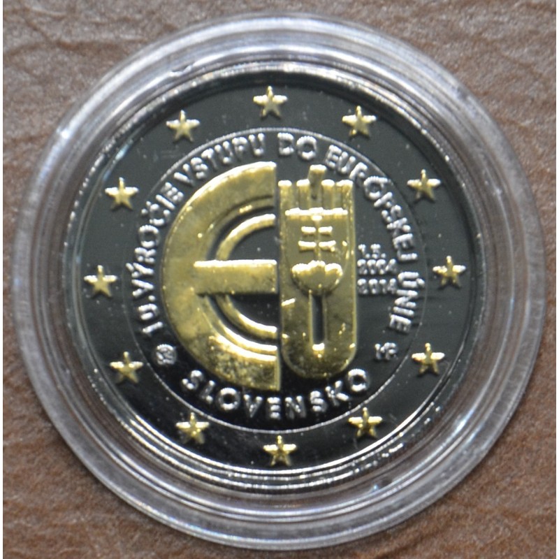 Euromince mince 2 Euro Slovensko 2014 - 10 rokov v EU (ruténium - z...