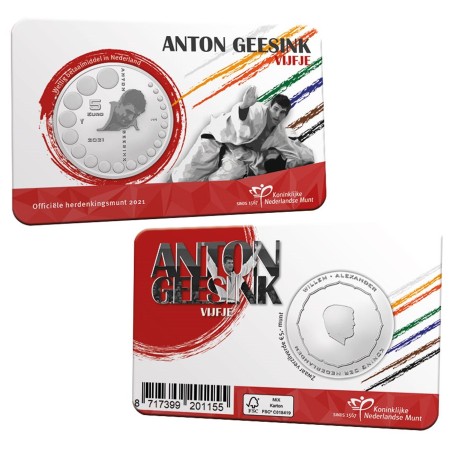 Euromince mince 5 Euro Holandsko 2021 - Anton Geesink (UNC)