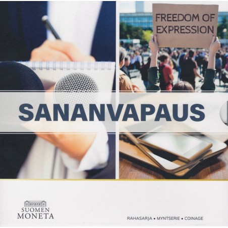 Euromince mince Fínsko 2021 sada 8 mincí Sloboda prejavu (BU)