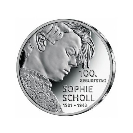 Euromince mince 20 Euro Nemecko 2021 - Sophie Scholl (UNC)
