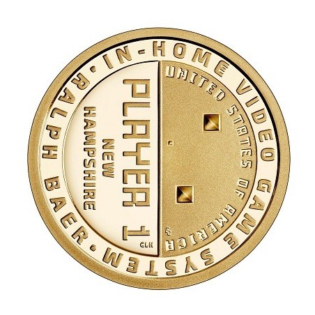 euroerme érme 1 dollar USA 2021 New Hampshire – Ralph Baer \\"D\\" ...