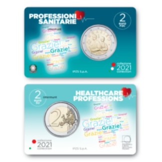 Euromince mince 2 Euro Taliansko 2021 - Ďakujeme / Grazie (BU)