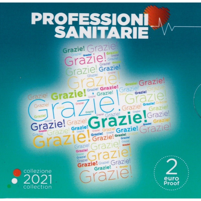 euroerme érme 2 Euro Olaszország 2021 - Köszönjük / Grazie (Proof)