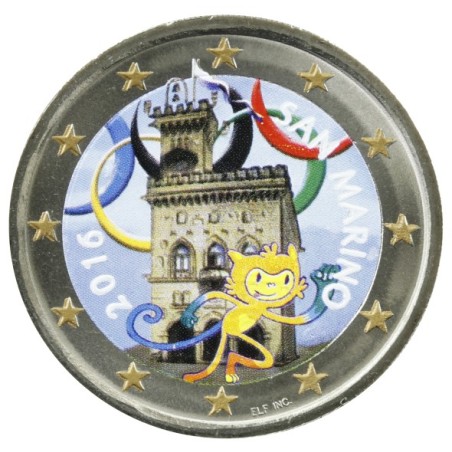 Euromince mince 2 Euro San Marino 2016 - Dom vlády - Olympijský tea...