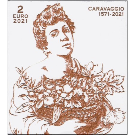euroerme érme 2 Euro Vatikán 2021 - Caravaggio születésének 450. év...