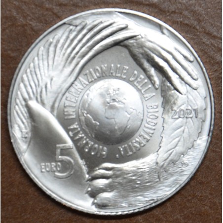 euroerme érme 5 Euro San Marino 2021 - A biodiverzitás világnapja (BU)