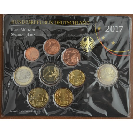 Euromince mince Nemecko 2017 \\"A\\" sada 9 euromincí (BU)