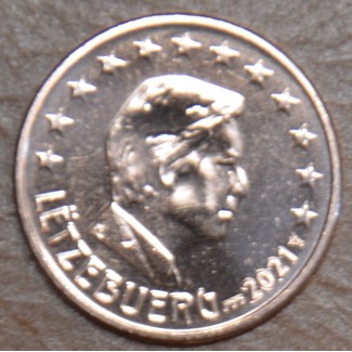 Euromince mince 2 cent Luxembursko 2021 so značkou \\"most\\" (UNC)