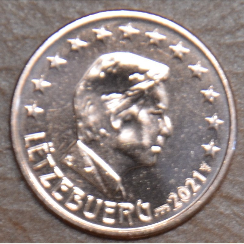 Euromince mince 1 cent Luxembursko 2021 so značkou \\"most\\" (UNC)