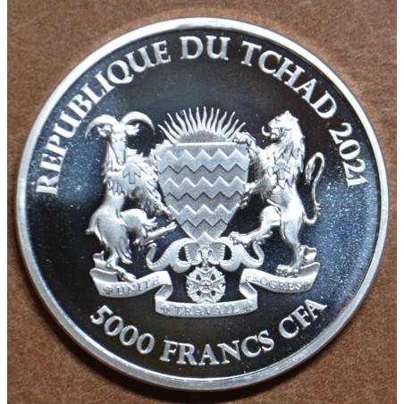eurocoin eurocoins 5000 francs Chad 2021 - Antelope (1 oz. Ag)