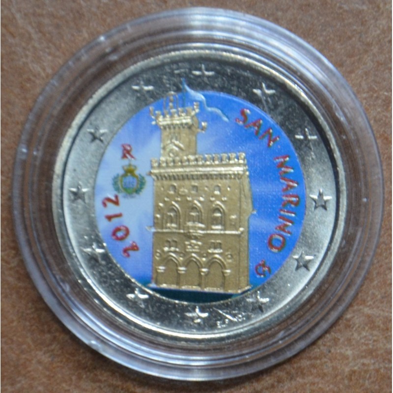 euroerme érme 2 Euro San Marino 2012 - A kormányház (színezett UNC)
