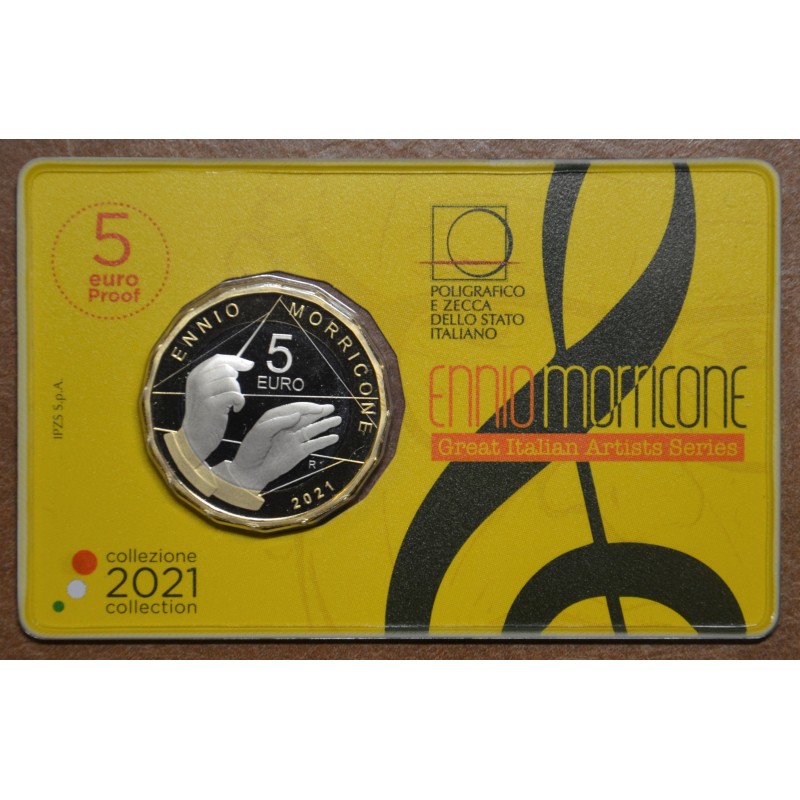 euroerme érme 5 Euro Olaszország 2021 - Ennio Morricone (Proof)