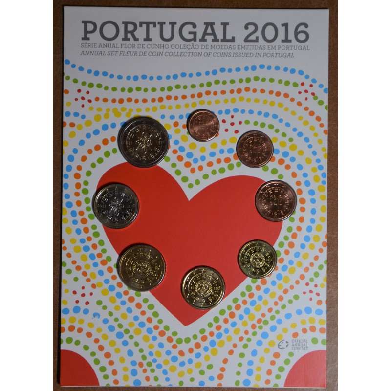 Euromince mince Portugalsko 2016 sada 8 mincí (UNC)