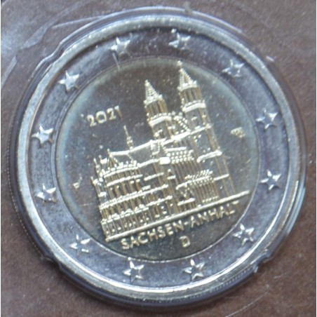 Euromince mince Poškodená 2 Euro Nemecko 2021 \\"F\\" - Sachsen-Anh...