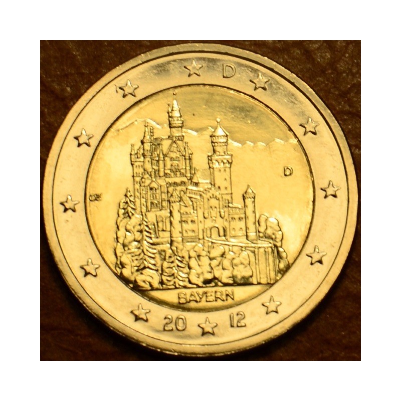 Euromince mince Poškodená 2 Euro Nemecko \\"D\\" 2012 - Bavorsko: N...