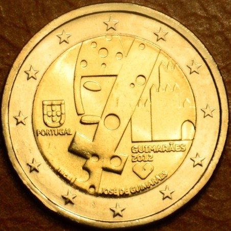 Euromince mince Poškodená 2 Euro Portugalsko 2012 - Guimaraes: Hlav...