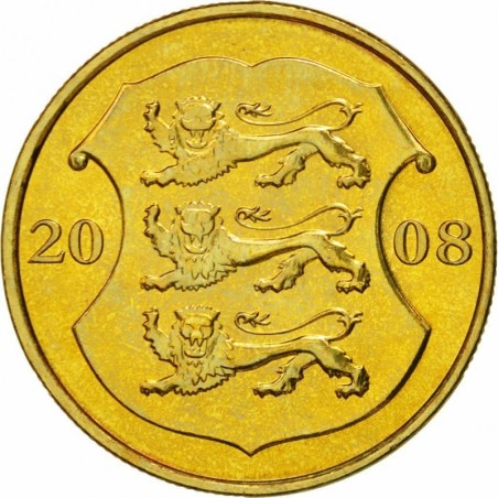 Euromince mince 1 krooni Estónsko 2008 (UNC)
