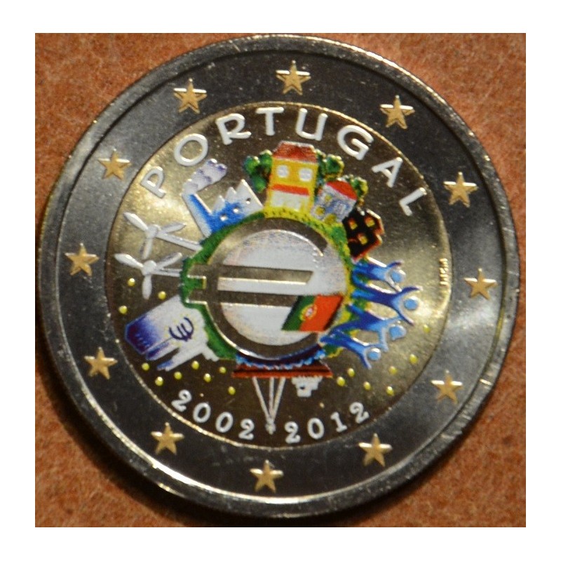 eurocoin eurocoins 2 Euro Portugal 2012 - Ten years of Euro (colore...