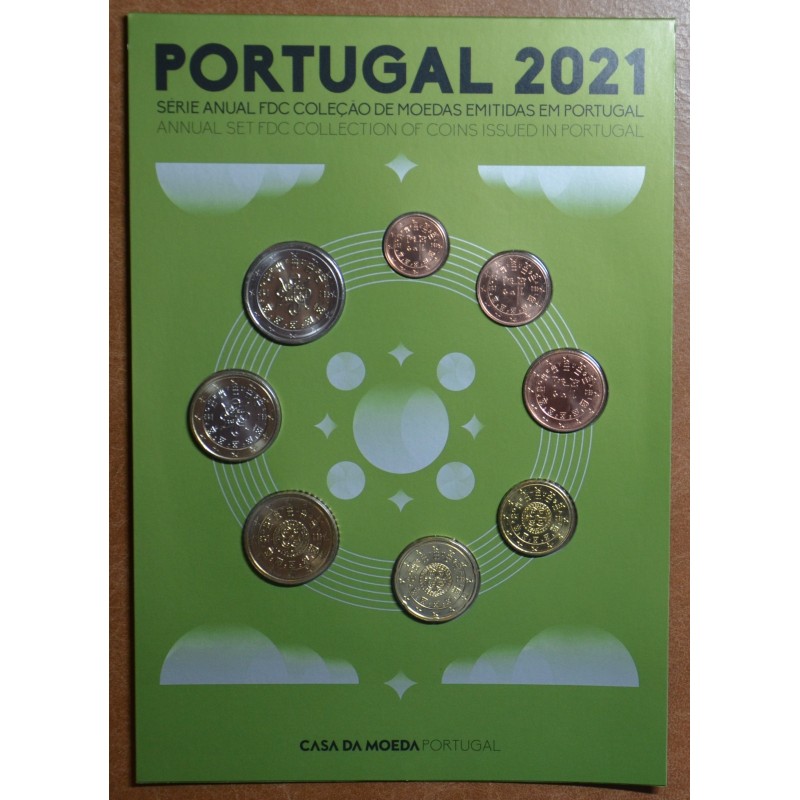 Euromince mince Portugalsko 2021 sada 8 mincí (UNC)