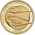 1 dollar USA 2021 Virginia "D" (UNC)