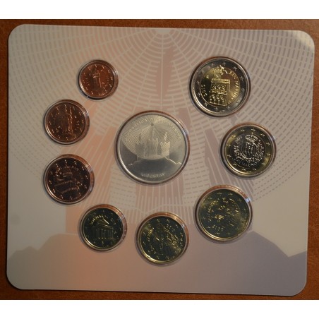 Euromince mince San Marino 2015 sada s 5 Euro Ag mincou (BU)