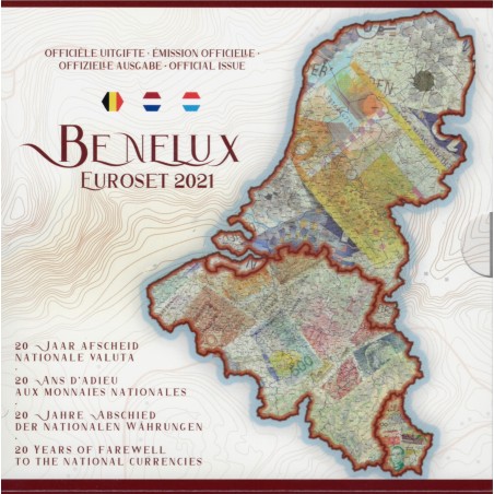 euroerme érme BeNeLux 2021 - hivatalos 24 részes szett (BU)