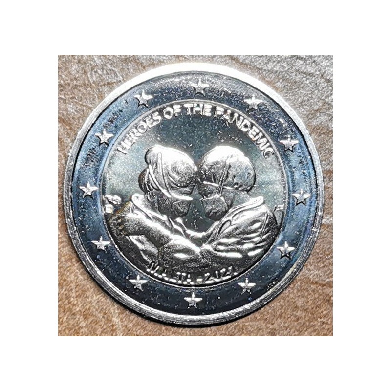 Euromince mince 2 Euro Malta 2021 - Hrdinovia pandémie (UNC)