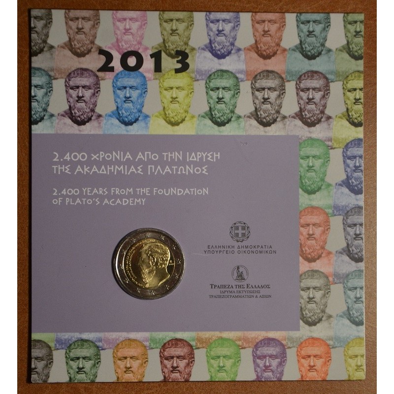 Euromince mince 2 Euro Grécko 2013 - 2400 rokov Platónovej Akadémie...