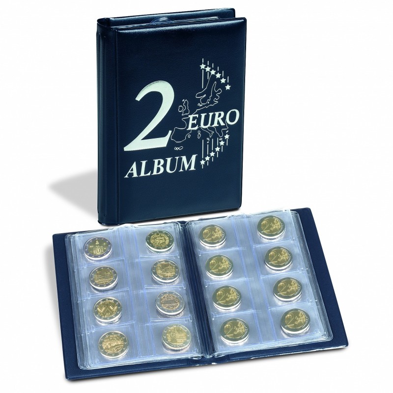 euroerme érme Zsebalbum 48 db 2 Euro érmére Leuchtturm