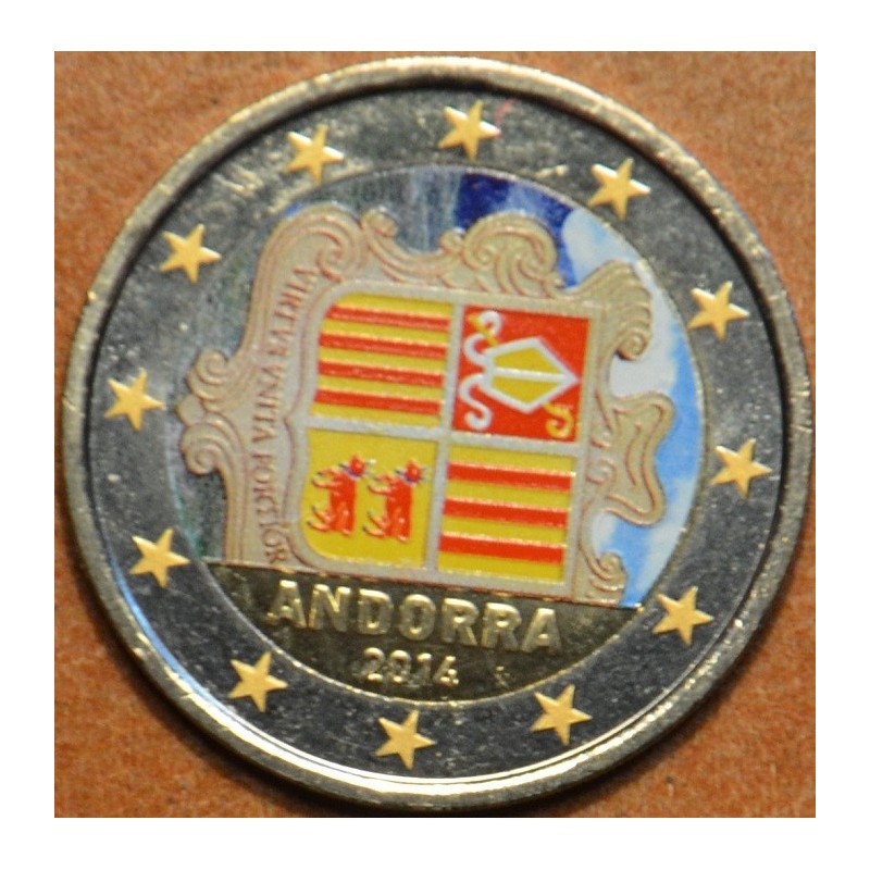 eurocoin eurocoins 2 Euro Andorra 2014 (colored UNC)