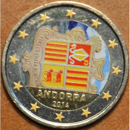 eurocoin eurocoins 2 Euro Andorra 2014 (colored UNC)