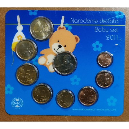 eurocoin eurocoins Set of Slovak coins 2011 \\"Baby set\\"