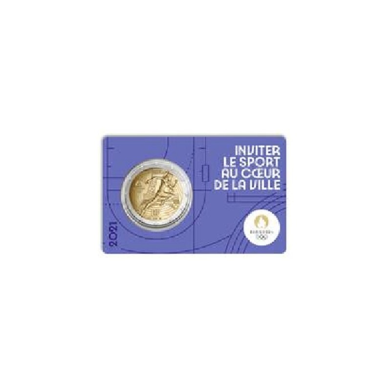 Euromince mince 2 Euro Francúzsko 2021 - Olympijské hry Paríž 2024 ...