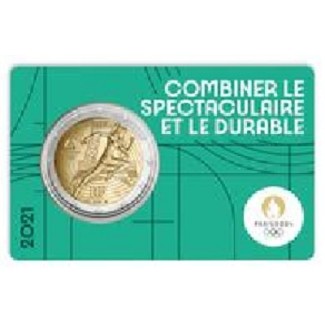 Euromince mince 2 Euro Francúzsko 2021 - Olympijské hry Paríž 2024 ...