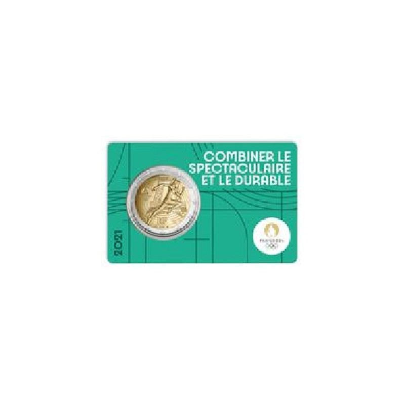 eurocoin eurocoins 2 Euro France 2021 - Paris 2024 Olympic Games (g...