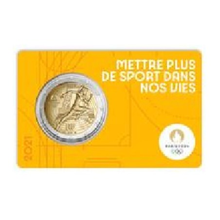 Euromince mince 2 Euro Francúzsko 2021 - Olympijské hry Paríž 2024 ...