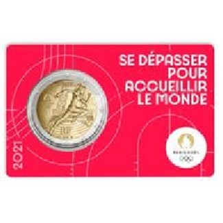 euroerme érme 2 Euro Franciaország 2021 - A párizsi olimpiai játéko...
