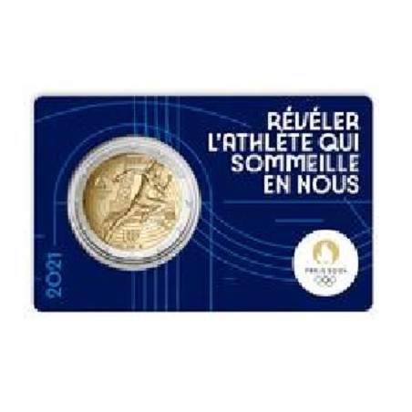 Euromince mince 2 Euro Francúzsko 2021 - Olympijské hry Paríž 2024 ...