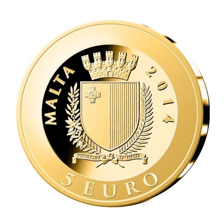 eurocoin eurocoins 5 Euro Malta 2014 - Gold 'Zecchio' (Proof)