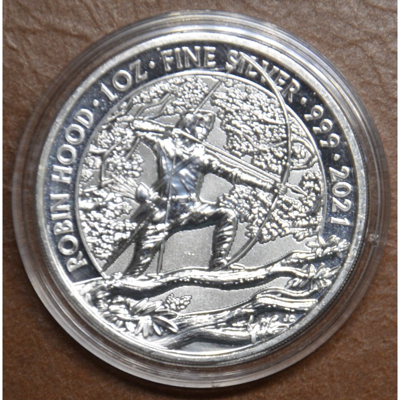 Euromince mince 2 libry Veľká Británia 2021 - Robin Hood (1 oz Ag)