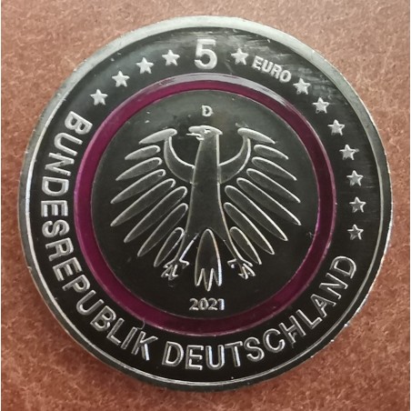 Euromince mince 5 Euro Nemecko \\"D\\" 2021 Polárne pásmo (UNC)