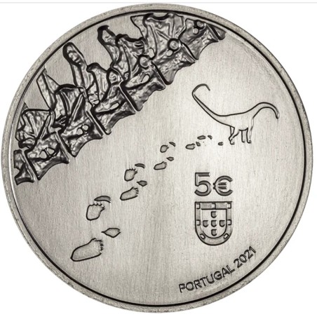 euroerme érme 5 Euro Portugália 2021 - Dinheirosaurus Lourinhanensi...