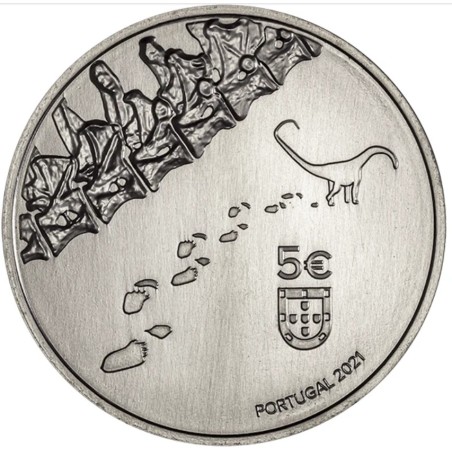 Euromince mince 5 Euro Portugalsko 2021 - Dinheirosaurus Lourinhane...