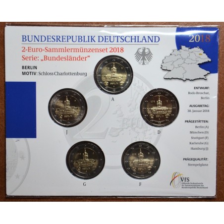 Euromince mince 2 Euro Nemecko 2018 - Berlin: Scharlottenburg (BU k...