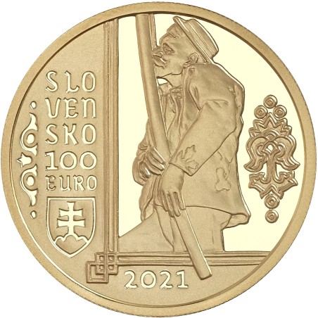 euroerme érme 100 Euro Szlovákia 2021 - A fujara hangszer (Proof)