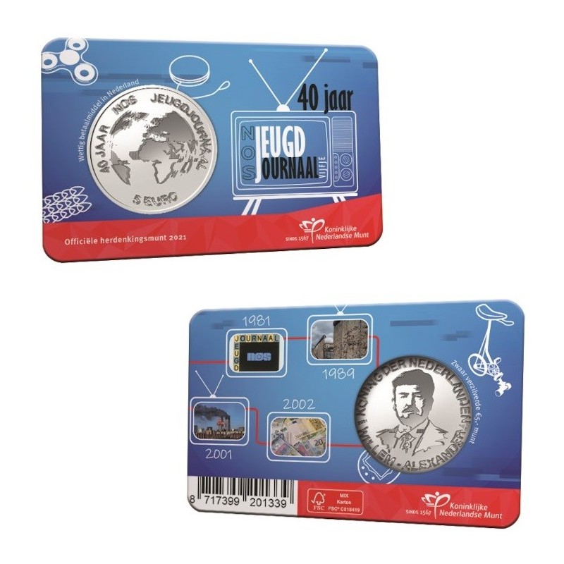 Euromince mince 5 Euro Holandsko 2021 - Správy pre mládež (UNC)