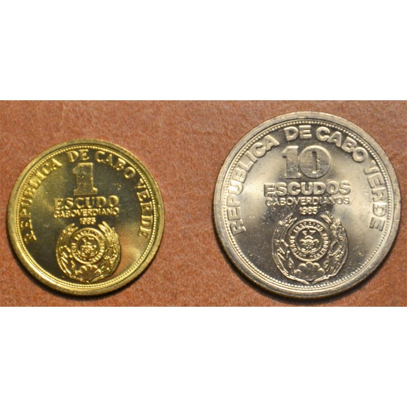 Euromince mince Kapverdy 1 a 10 escudo 1985 (UNC/BU)